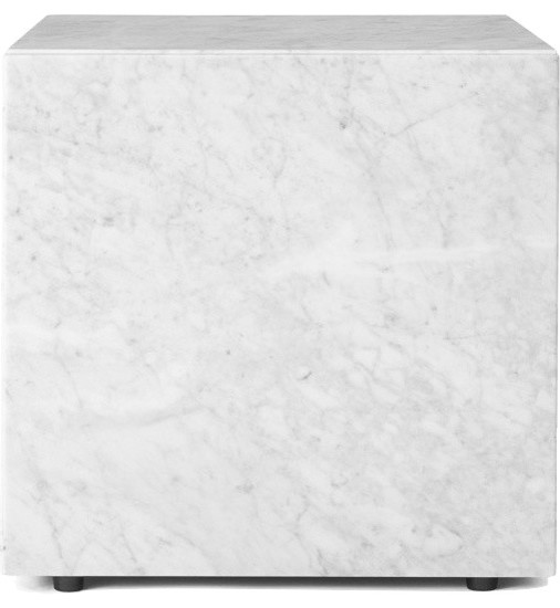 Plinth, Cubic, White Carrara Marble