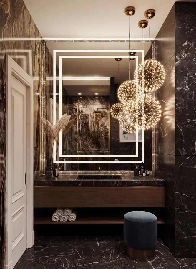 Интерьер с изысканным декором и обилием дерева