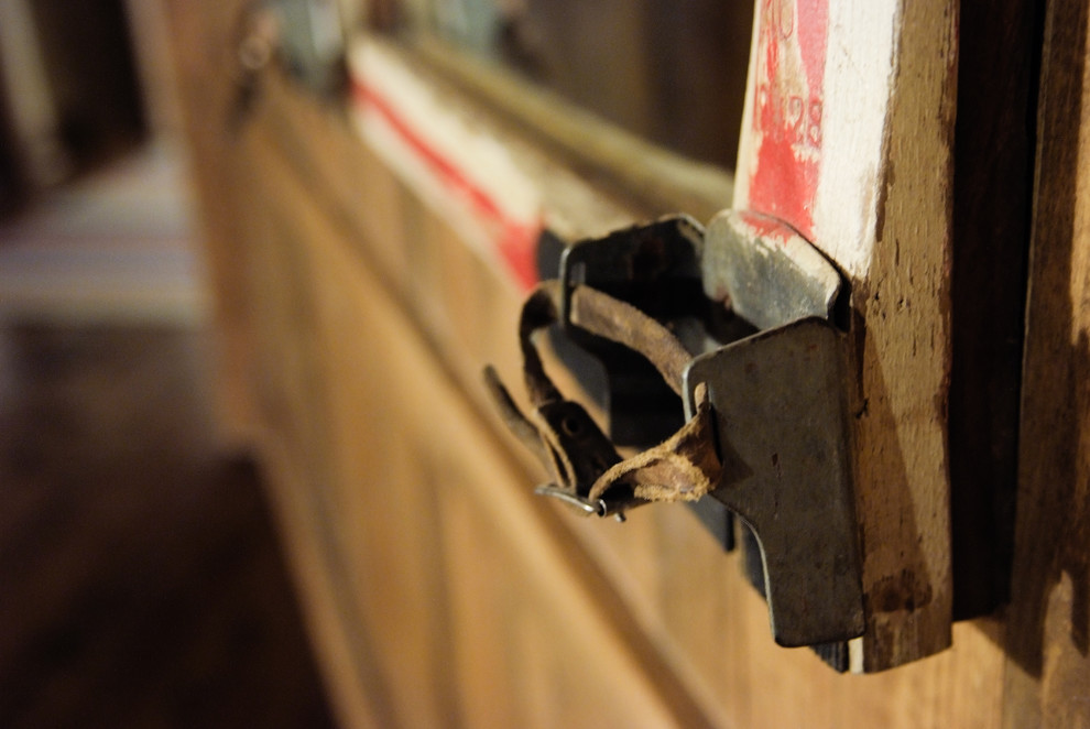 Inspiration for a rustic hallway remodel in Denver