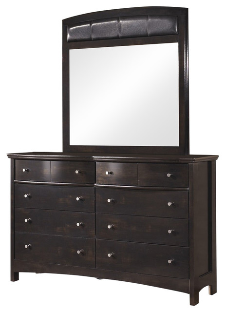 Ashley Harmony 8 Drawer Dresser And Mirror Dark Brown Ashley Harmony 8 Drawer Dresser And Mirror Dark Brown