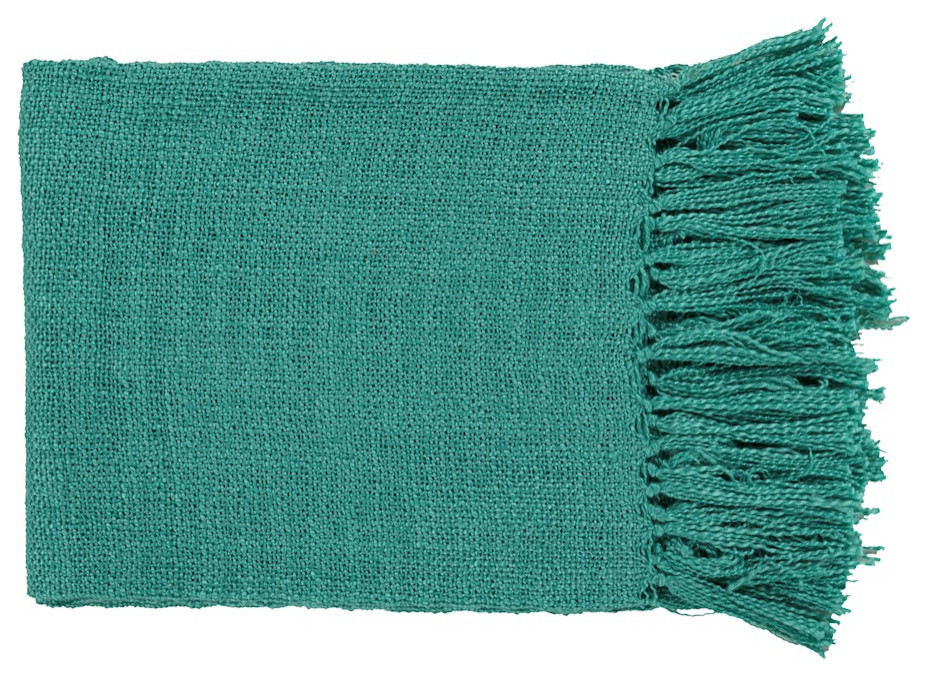 Tilda by Surya Throw Blanket, Emerald