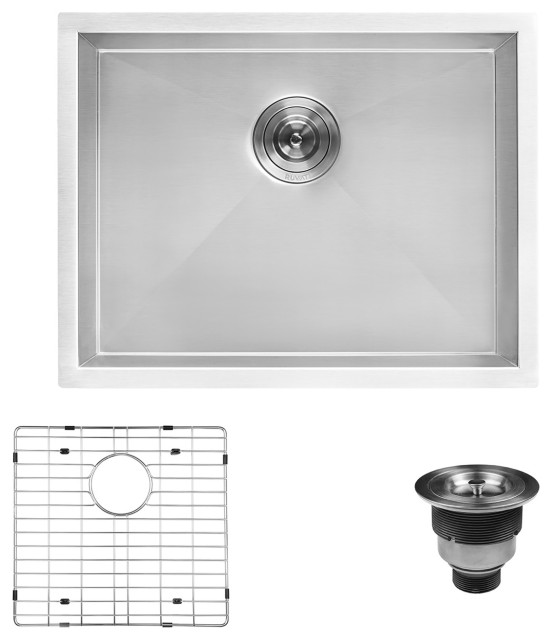 Ruvati Forma 24x18" Undermount Laundry Sink, Stainless Steel