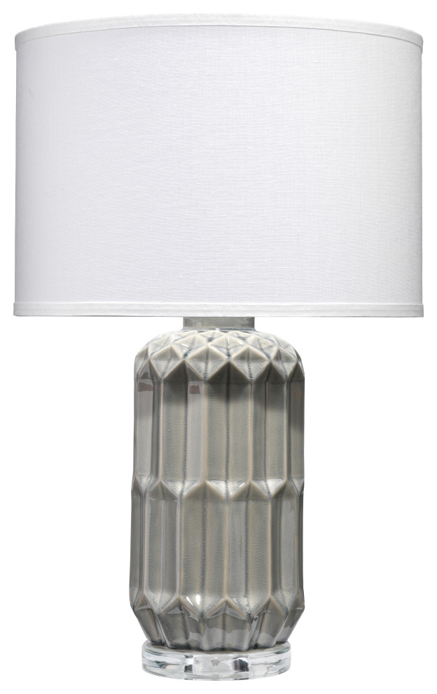 Jewel Ceramic Table Lamp, Grey