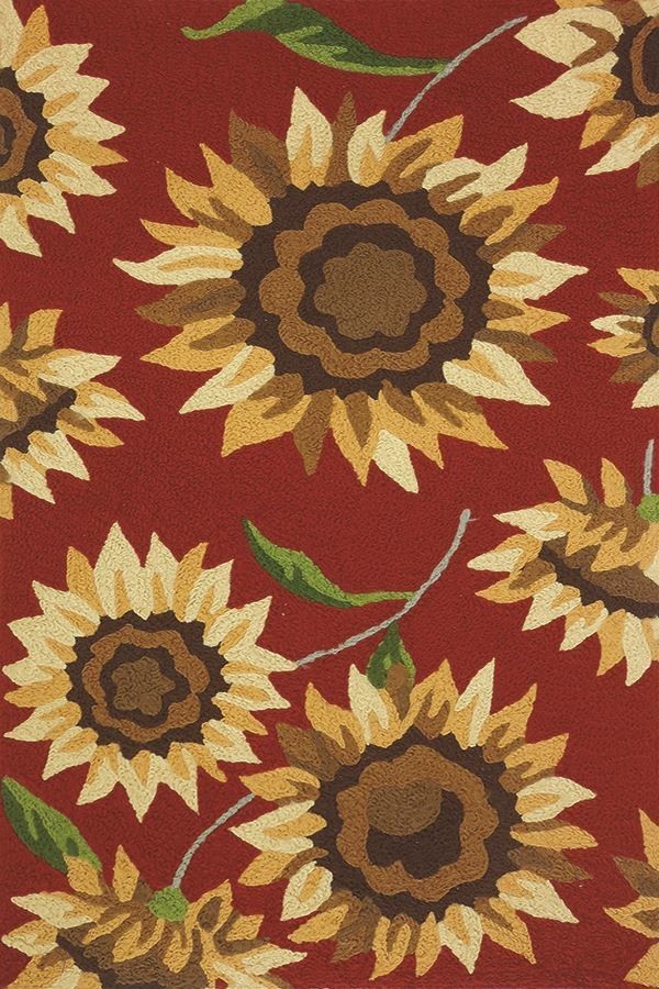 Provence Sunflowers Indoor Outdoor Washable Rug Farmhouse Outdoor