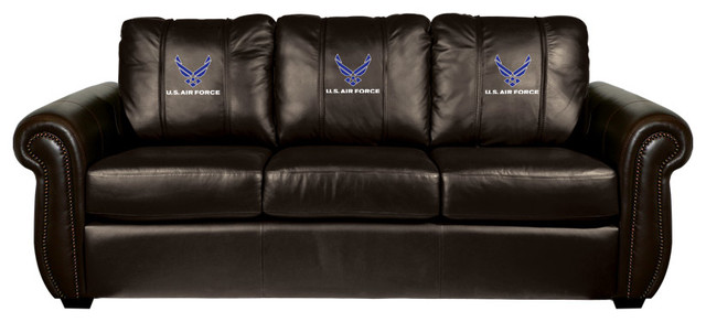 US Air Force Chesapeake BROWN Leather Sofa