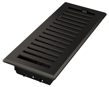 Cast Iron Montezuma Floor Register Matte Black - Transitional ...