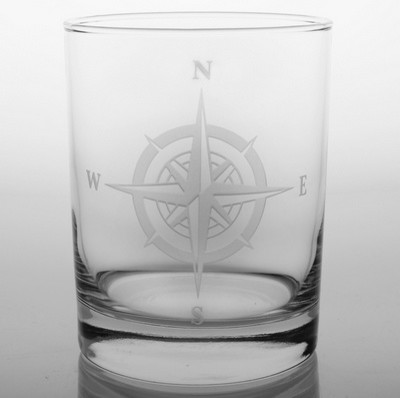 Rolf Glass Compass Rose Double Old Fashioned
