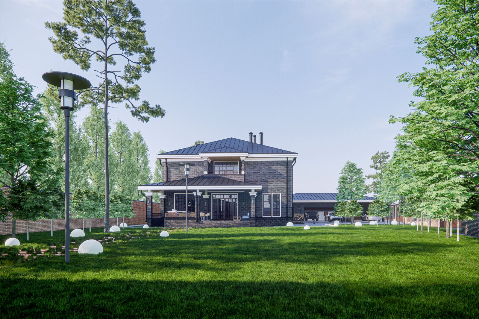 Жилой дом с гаражным комплексом