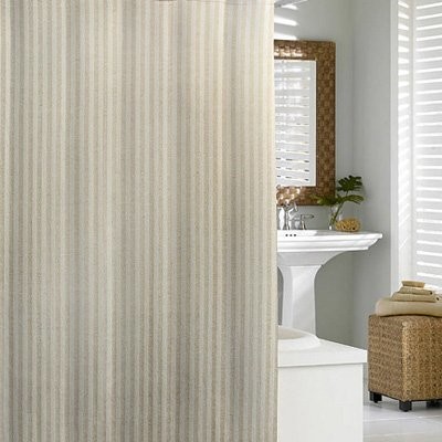 Kassatex Cortina Linen Shower Curtain Flax