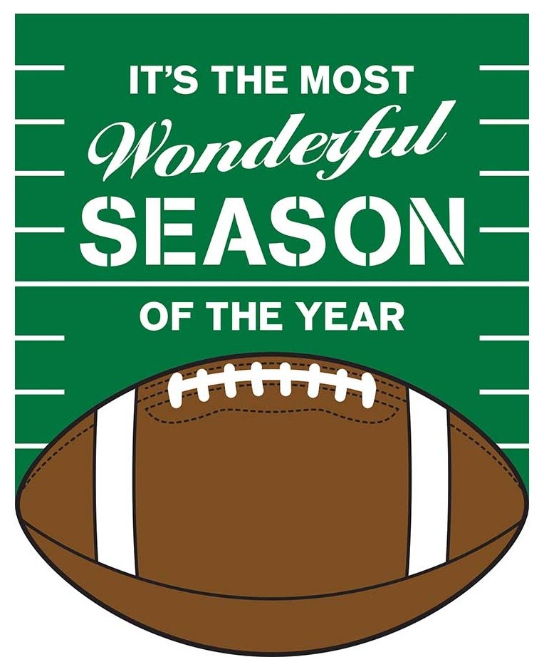 Double Applique Most Wonderful Season Football Polyester Large Flag Contemporary Flags And Flagpoles By New And Exciting Dicksons And Jozie B