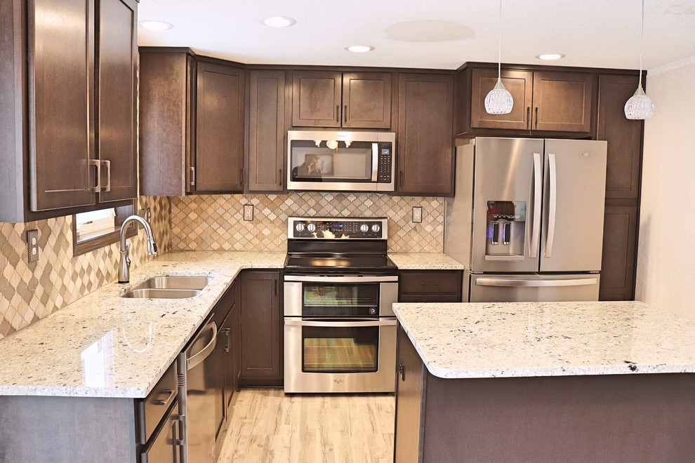 Transitional kitchen photo in Cedar Rapids