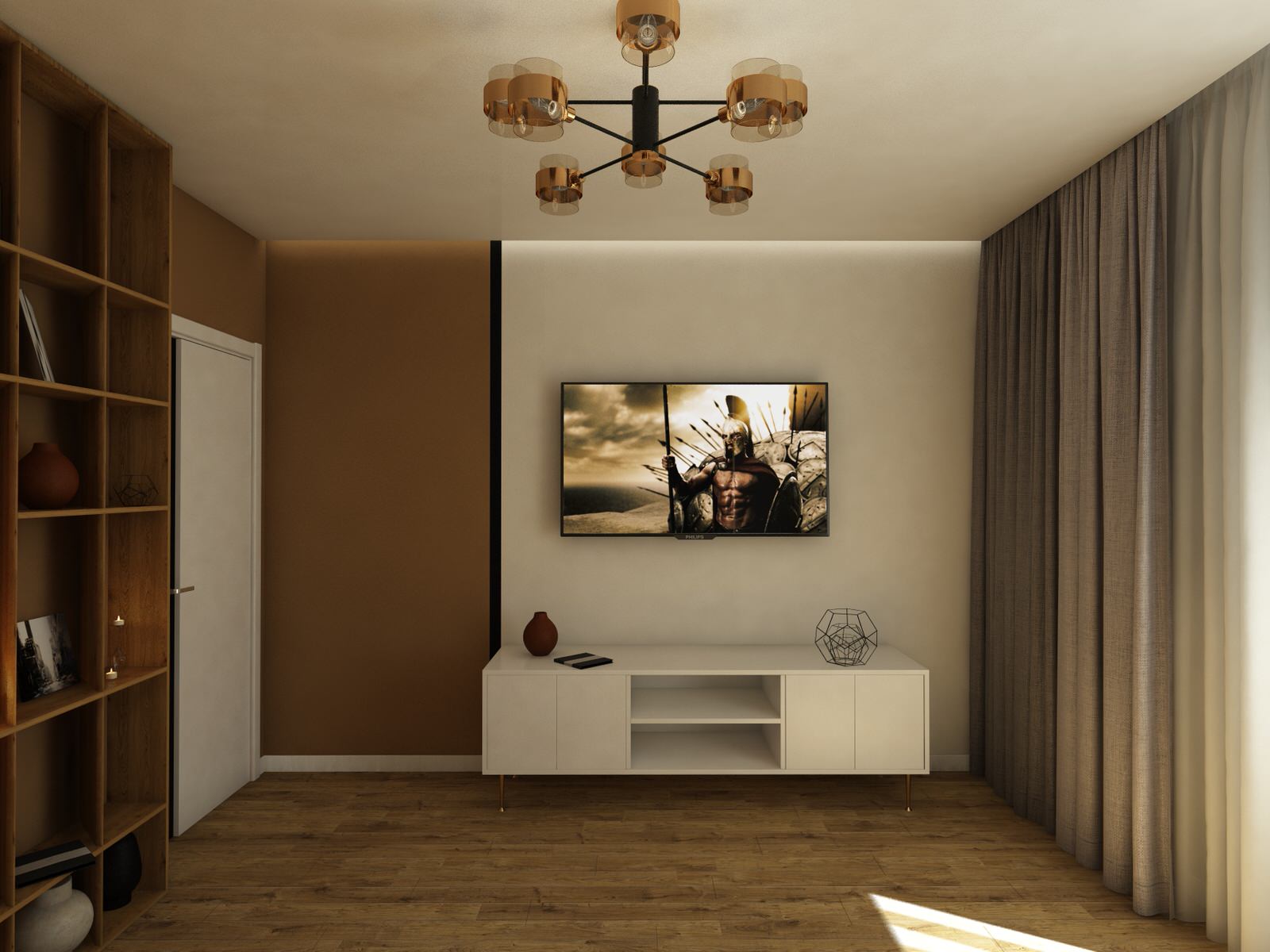 Квартира 60 кв.м. ТЗ от заказчика "Ярко и не ярко))"