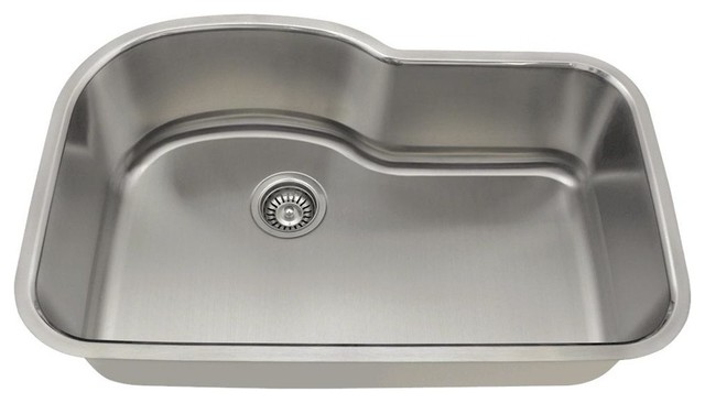 Offset Single Bowl Stainless Steel Sink 16 Gauge Sink Only