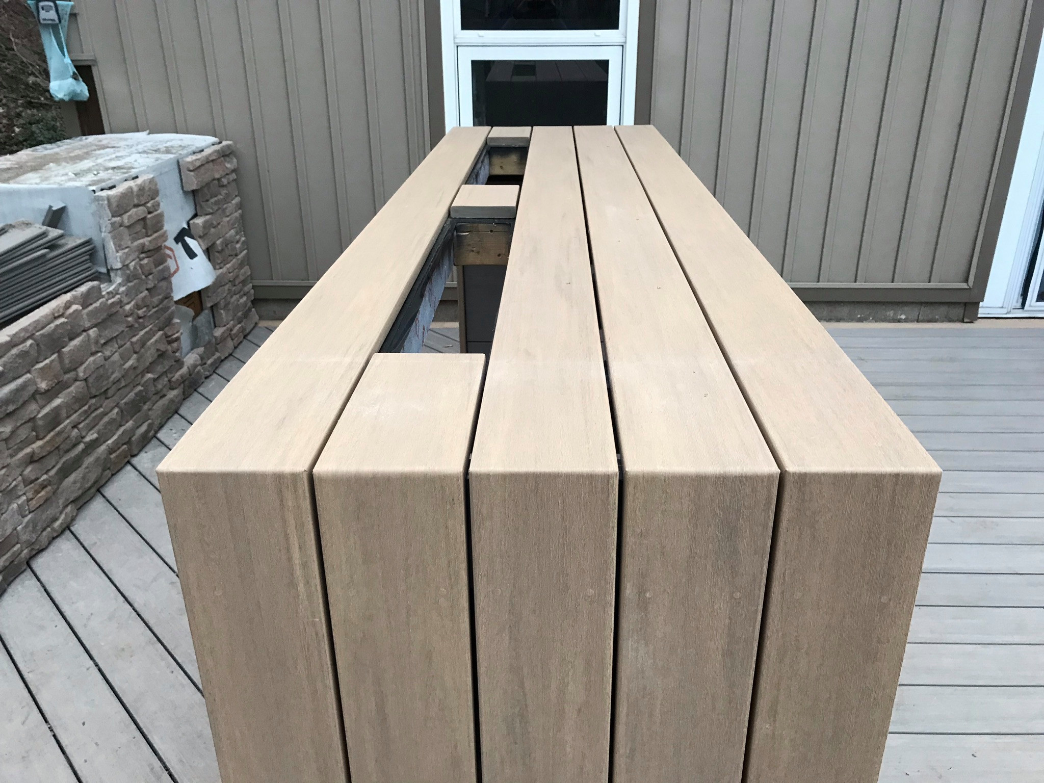 Two Teir Deck with bar and outdoor kitchen