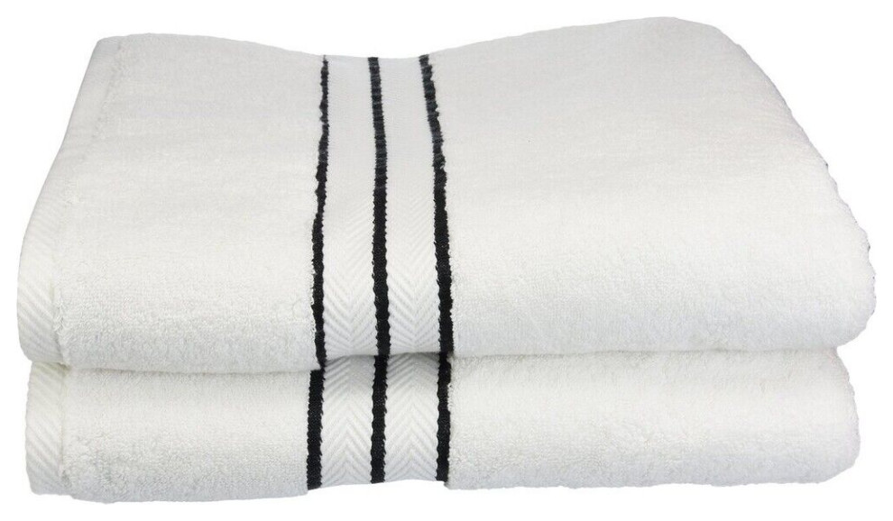 2 Piece Hotel Collection Turkish Cotton Towel Modern Bath Towels