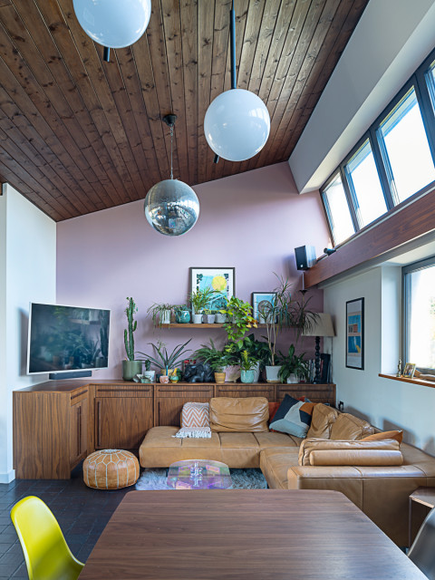 Modernist EnerPHit Plus retro-dagligstue