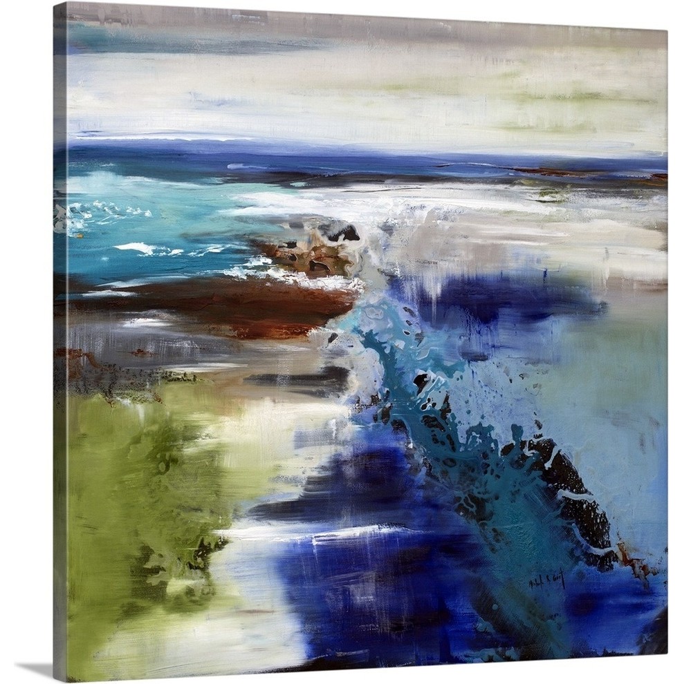 At The Lake Wrapped Canvas Art Print, 12"x12"x1.5"