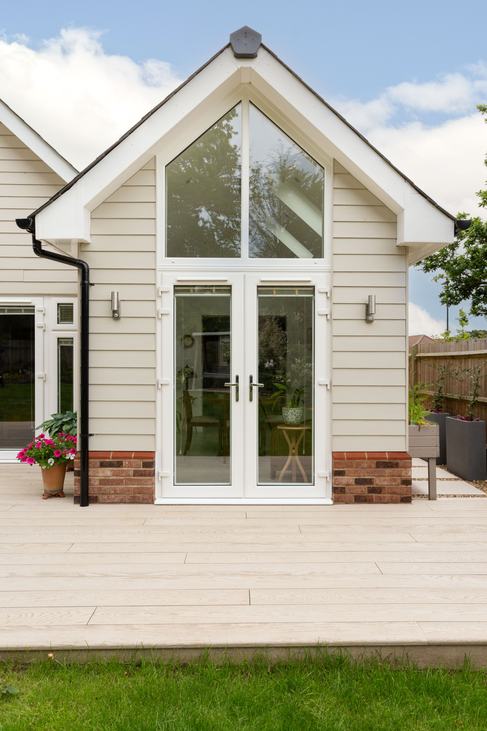 Exterior view of rear gable extension
