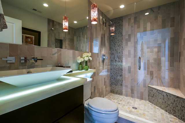 Interior decorating trendy-badevaerelse