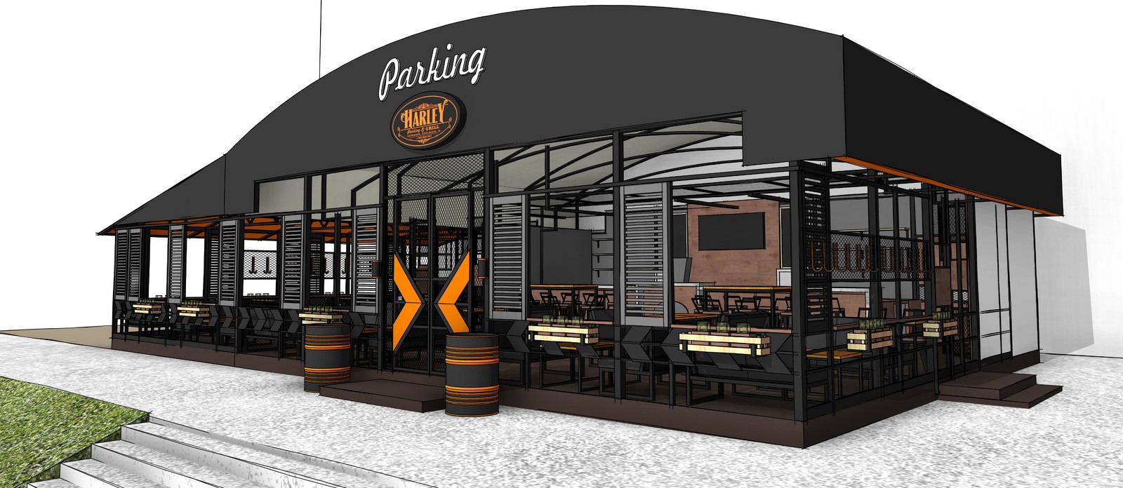 Проект открытого ресторана Harley на набережной