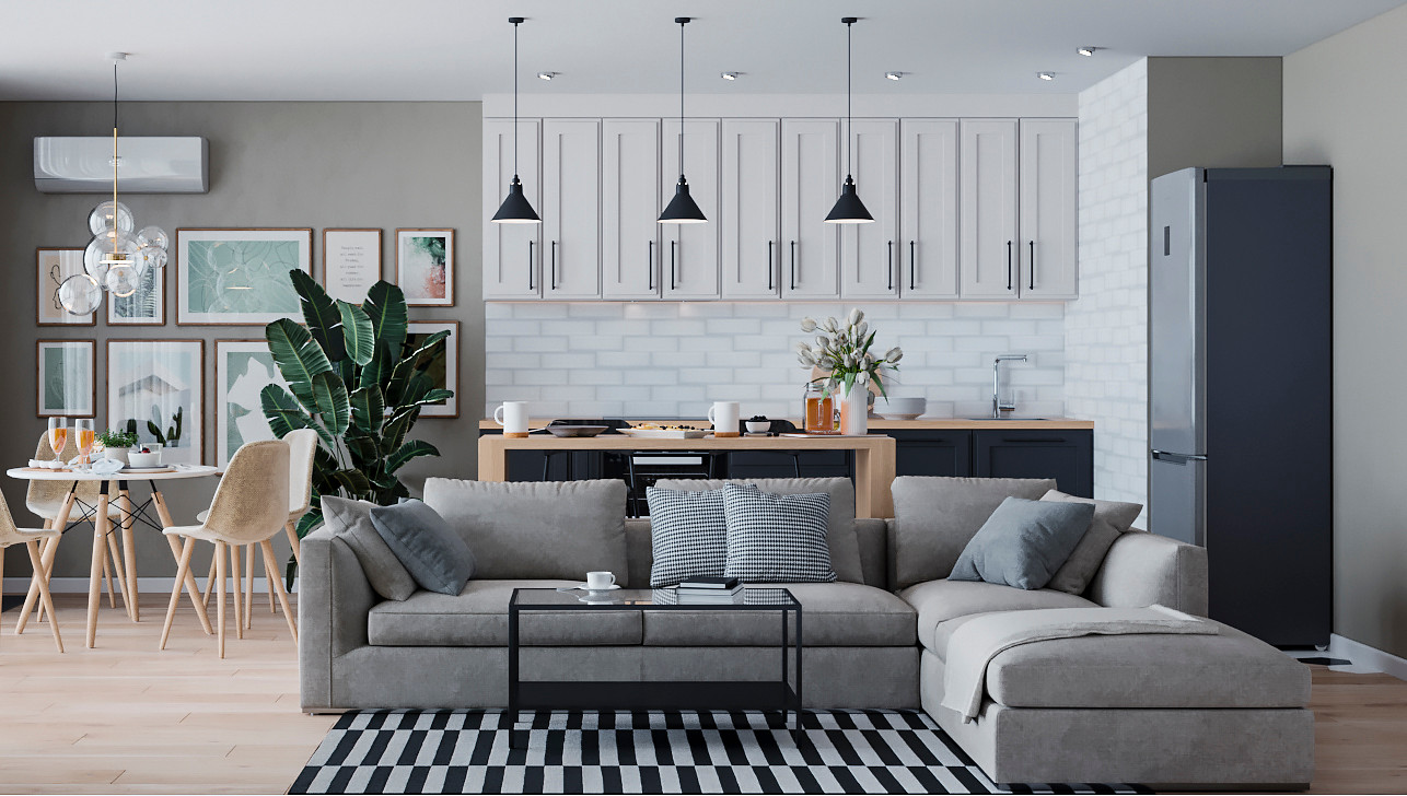 СКАНДИ. КВАРТИРА ИКЕЯ СТАЙЛ. 2К.КВ. ЖК ЯМАЙКА