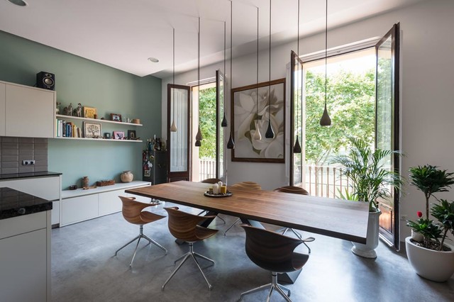 Reforma Loft Barcelona modern-esszimmer