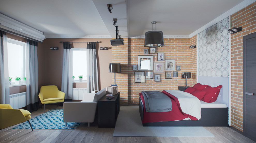 Современный интерьер с элементами лофт