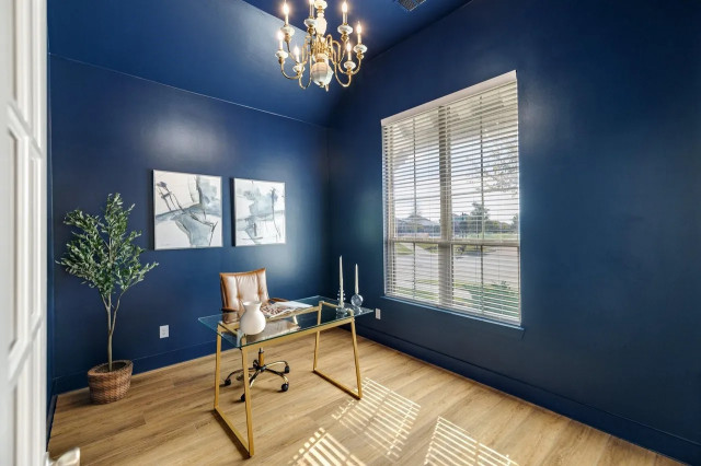 Bluebonnet transitional-home-office