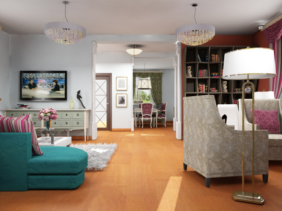 Дом в зеленом городе . Проект первого этажа.