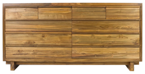 Benett Split Dresser Solid Reclaimed Teak Wood Natural Finish