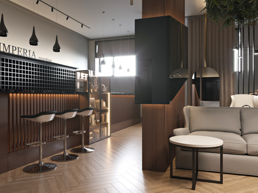 Проект зоны ресепшен в спотривном клубе