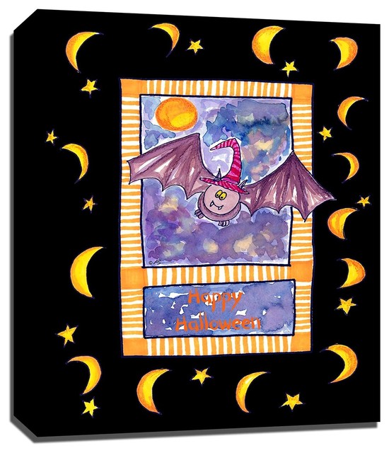 Halloween, Bat, 11"x14" Canvas