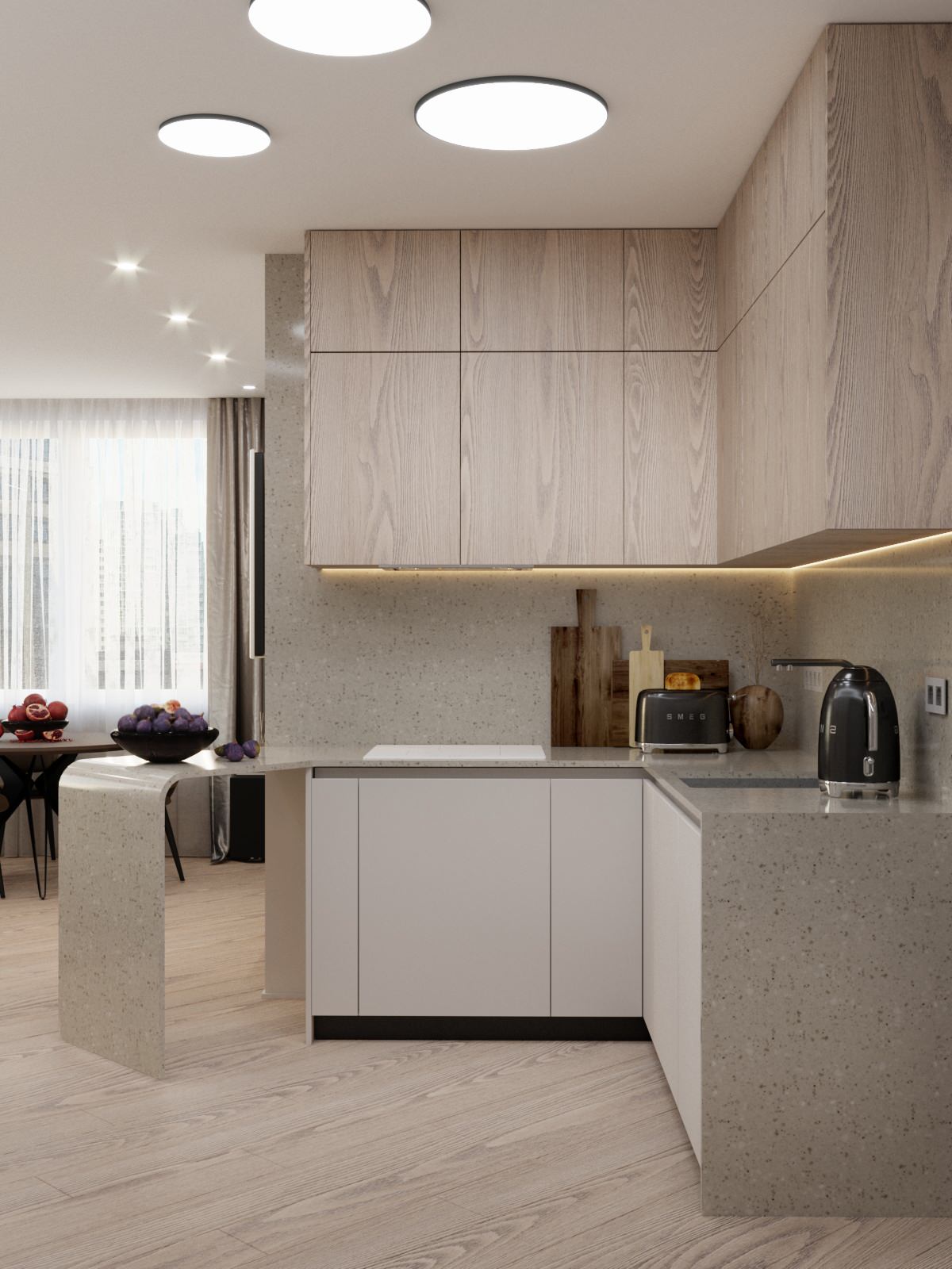 Минималистичная квартира в светлых тонах в ЖК Кристалл