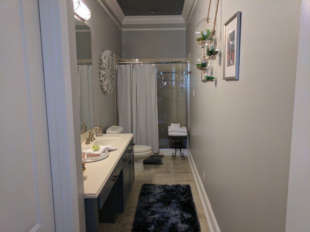 Transitional home design photo in St Louis