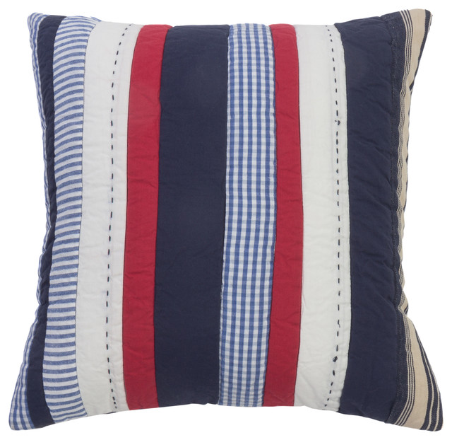Riley Blue Striped Throw Pillow
