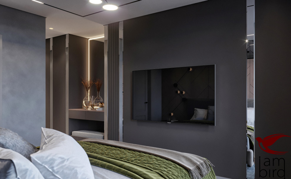 Натуральные оттенки в интерьере квартиры в ЖК "Лефорт" 130 кв.м