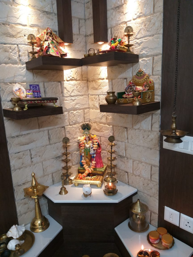 Corner Mandir Modern Delhi by Sam & Sud Lifestyle Pvt Ltd Houzz