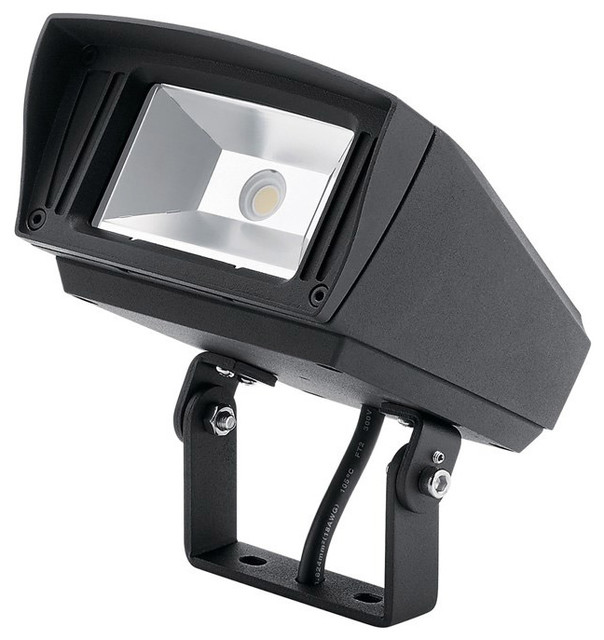 CSeries 3000K LED TrunnionMount Flood Light, Textured Black, 7" Transitional Inground And