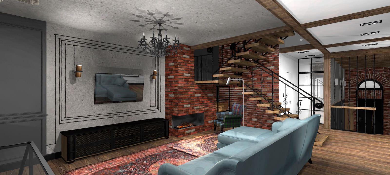 Дом в смешанном стиле