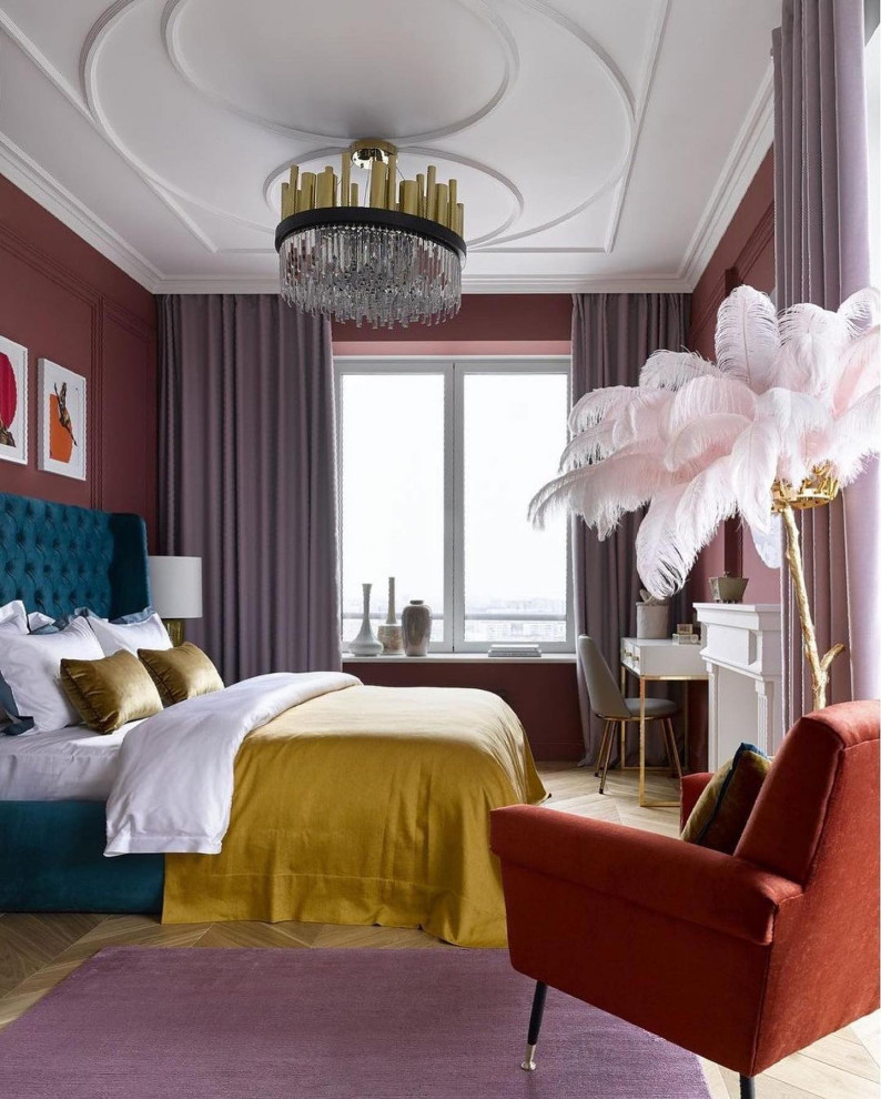 Интерьер яркой спальни