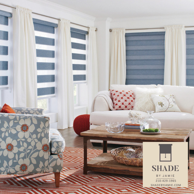 Dual Shades from Alta Window Fashions Modern Living Room Austin
