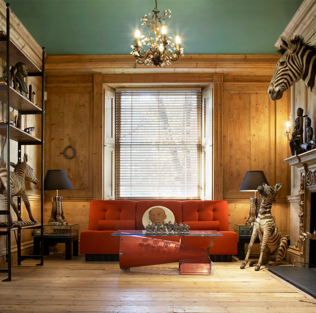 Knightsbridge, London eclectic-living-room