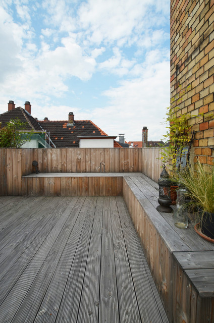 WOHNUNG S4 - Dachterrasse mit Sitzbank contemporaneo-terraza-y-balcon