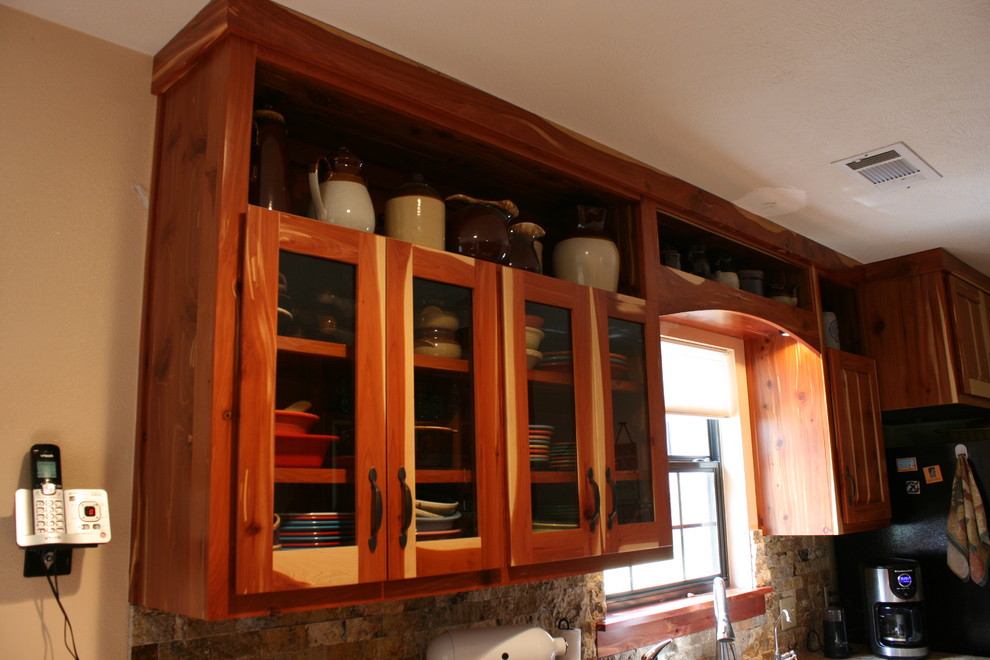 Inspiration for a rustic kitchen remodel in Austin
