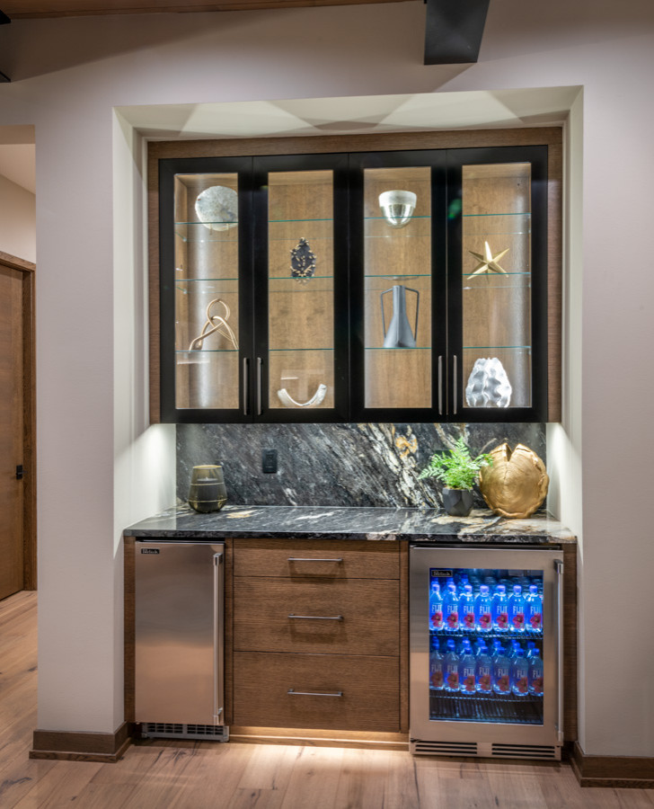 Custom Modern Mountain Home Dining Room Bar