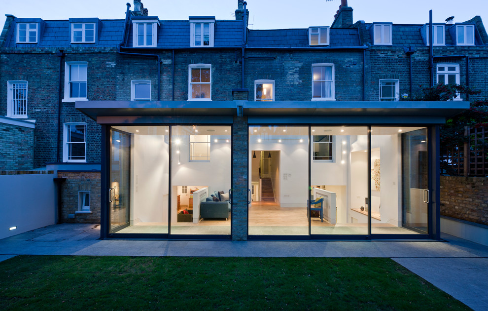 Design ideas for a contemporary glass exterior in London.