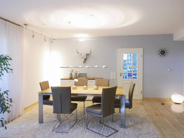Wohnberatung Umgestaltung Wohn Esszimmer Mit Kaminecke In Munster Contemporary Dining Room Dortmund By Raum Wir Machen Wohnen Houzz Uk