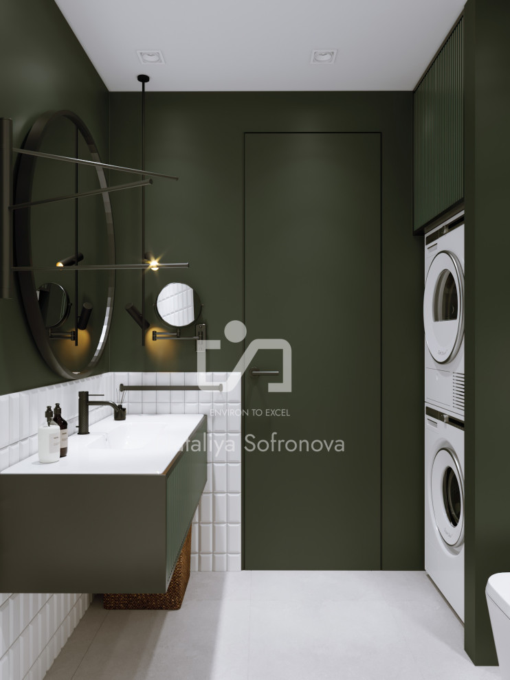 Deep Green Bathroom