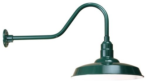 Warehouse Forest Green 18-Inch Outdoor Wall Light