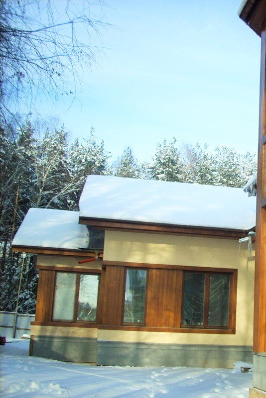 Монтаж Фасада из деревянных панелей планкен.